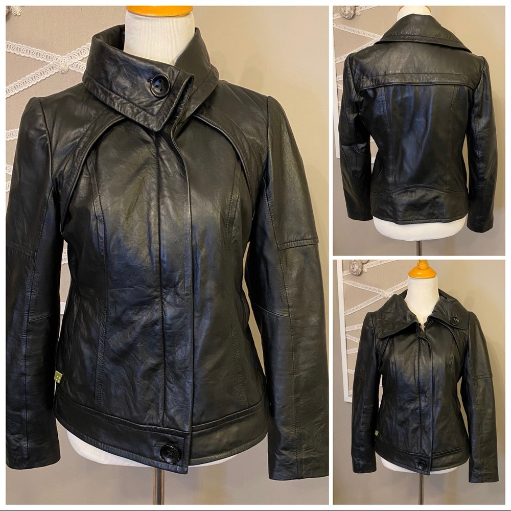Soia and Kyo Leather Jacket Lg